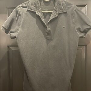 Diesel Men's Polo in Charcoal Black with Zip Collar